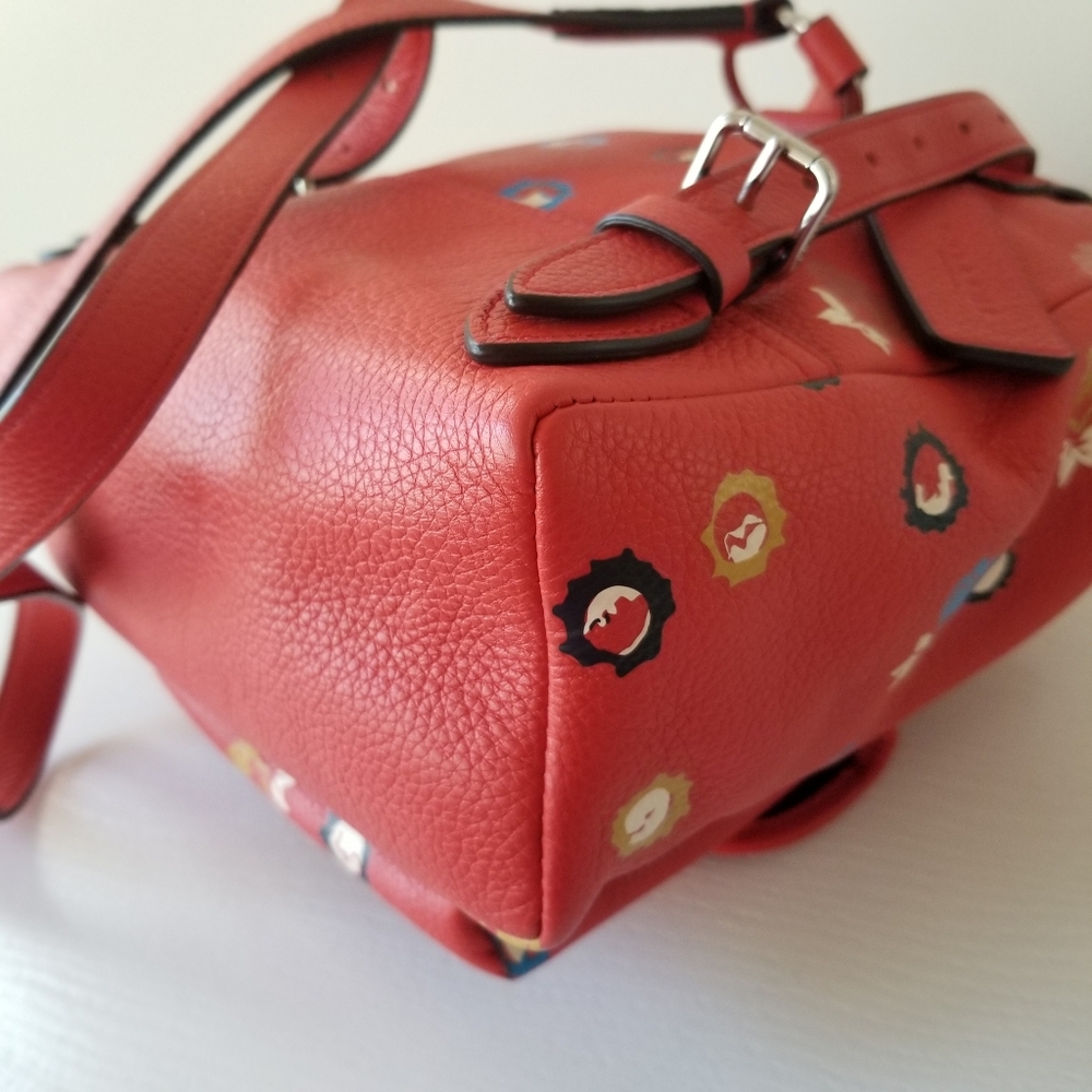 Coach Charlie Floral Leather Mini Backpack Rucksack - Picture 7 of 14